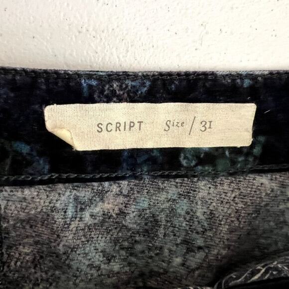 PILCRO the Letterpress Anthropologie Jeans Women 31 Skinny Script Velvet boho - Picture 6 of 15